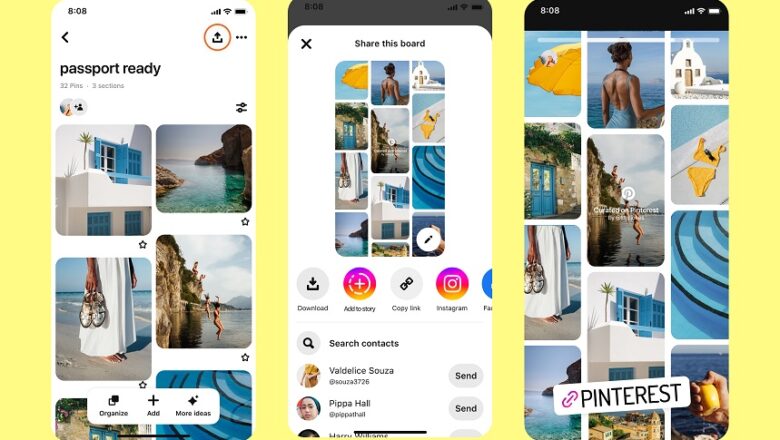 Pinterest presenta una nueva forma de compartir tableros en las redes sociales