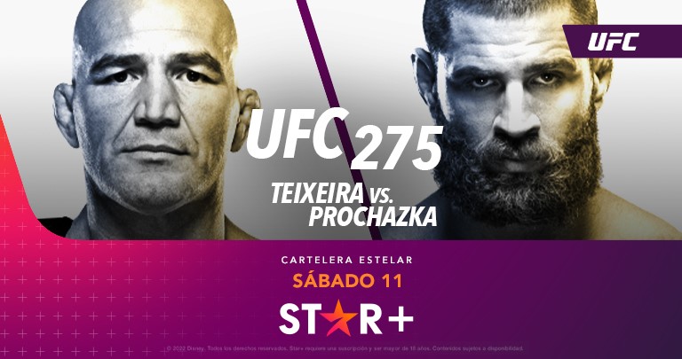 UFC 275 en ESPN KNOCKOUT, con dos títulos en juego por STAR+