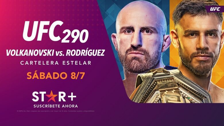 Volkanovski-Rodríguez y Moreno-Pantoja colisionan en el UFC 290 por ESPN KNOCKOUT en STAR+