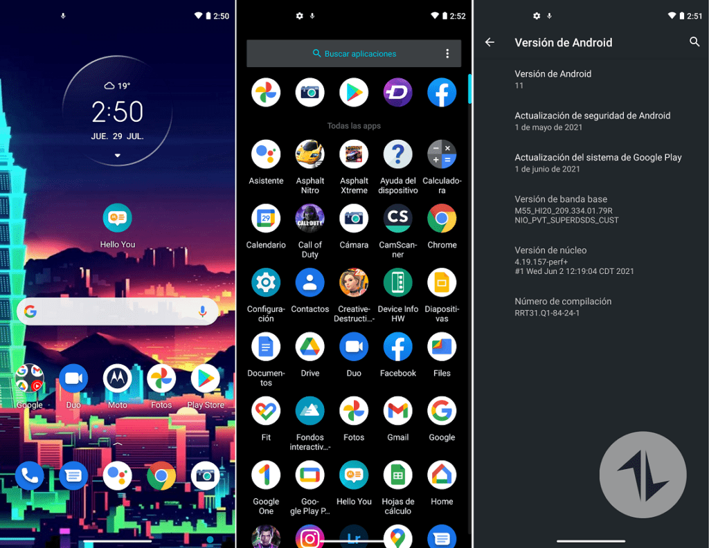 Review moto g100, Android 11